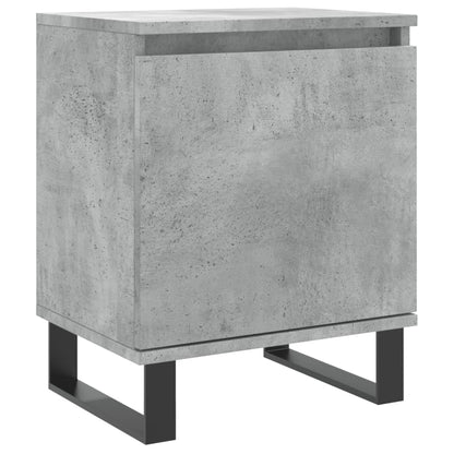 Mesita De Noche Madera De Ingeniería Gris Hormigón 40x30x50 Cm_0