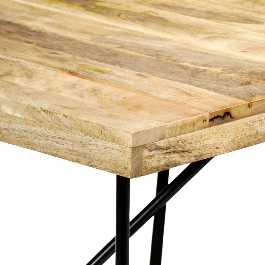 Mesa De Comedor De Madera Maciza De Mango 180x90x76 Cm_2