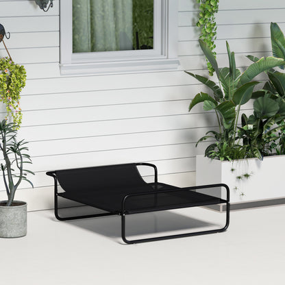 Pawhut Cama Elevada Para Perros Refrescante Y Transpirable 91x69x29 Cm Negro_1