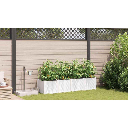 Vidaxl Jardineras Blanco 160 X 40 X 37.5 Cm Acero_3