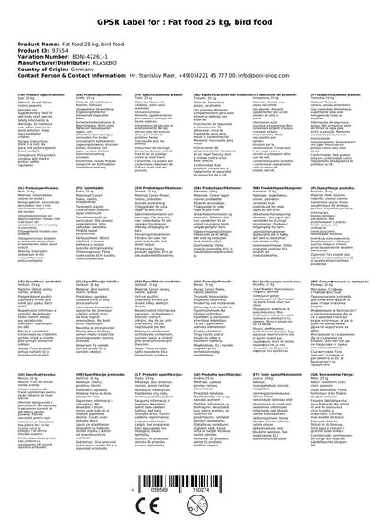 Comida Para Pajaros 25 Kg, Alpiste Para Pajaros, Semillas Para Pajaros