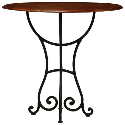 Mesa De Comedor Madera Maciza De Acacia Acabado Miel 80x76 Cm_0