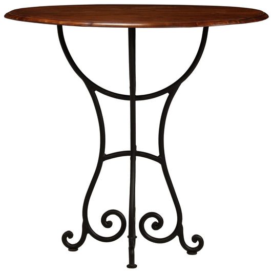 Mesa De Comedor Madera Maciza De Acacia Acabado Miel 80x76 Cm_0