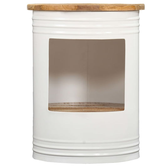 Mesa De Centro De Madera Maciza De Mango 43x55 Cm_0