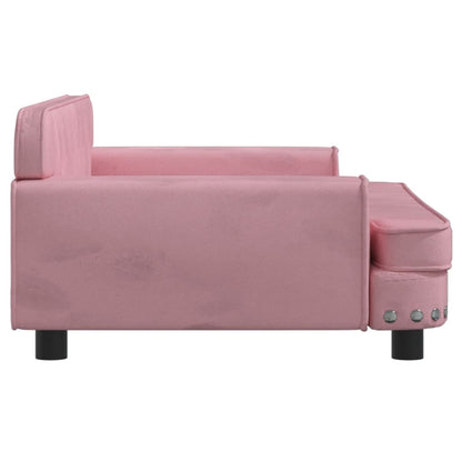 Cama Para Perros De Terciopelo Rosa 90x53x30 Cm / Vetonek_5