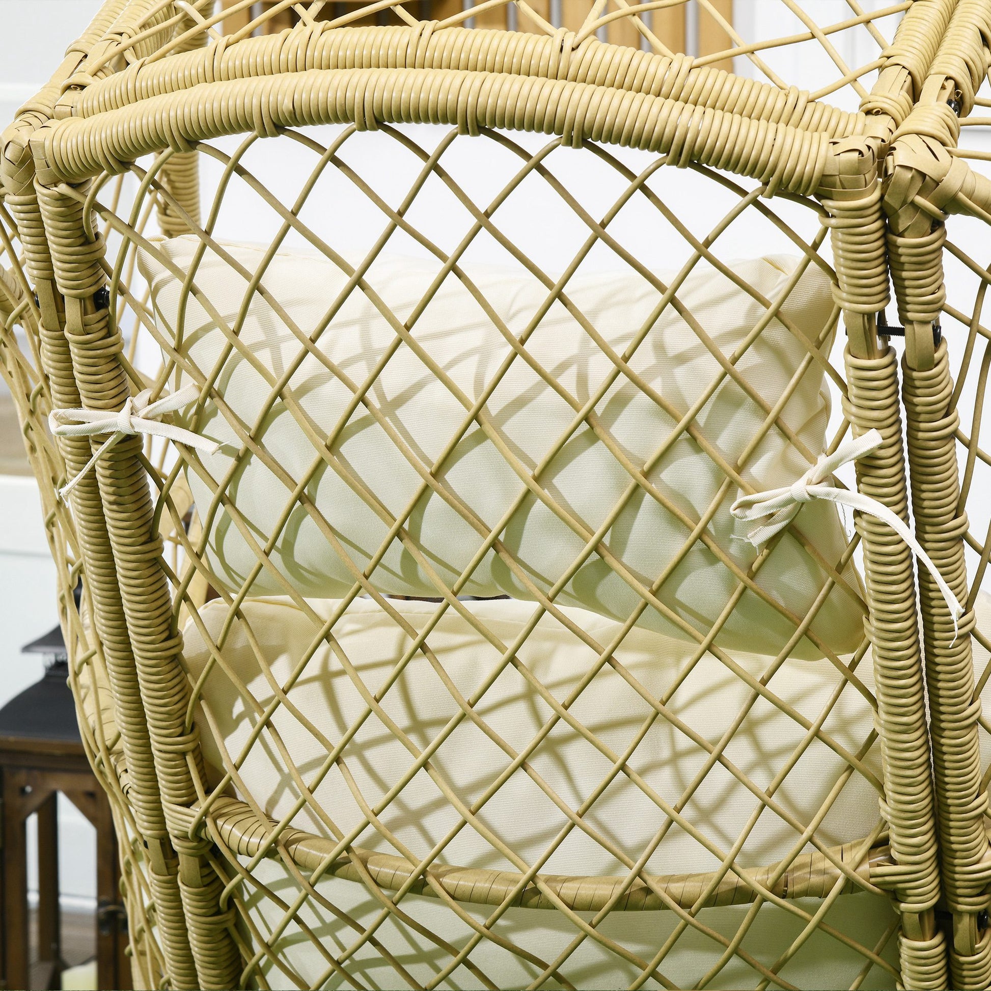 Outsunny Silla De Ratán En Forma De Huevo Con Reposacabezas 88x85x143cm Natural_4