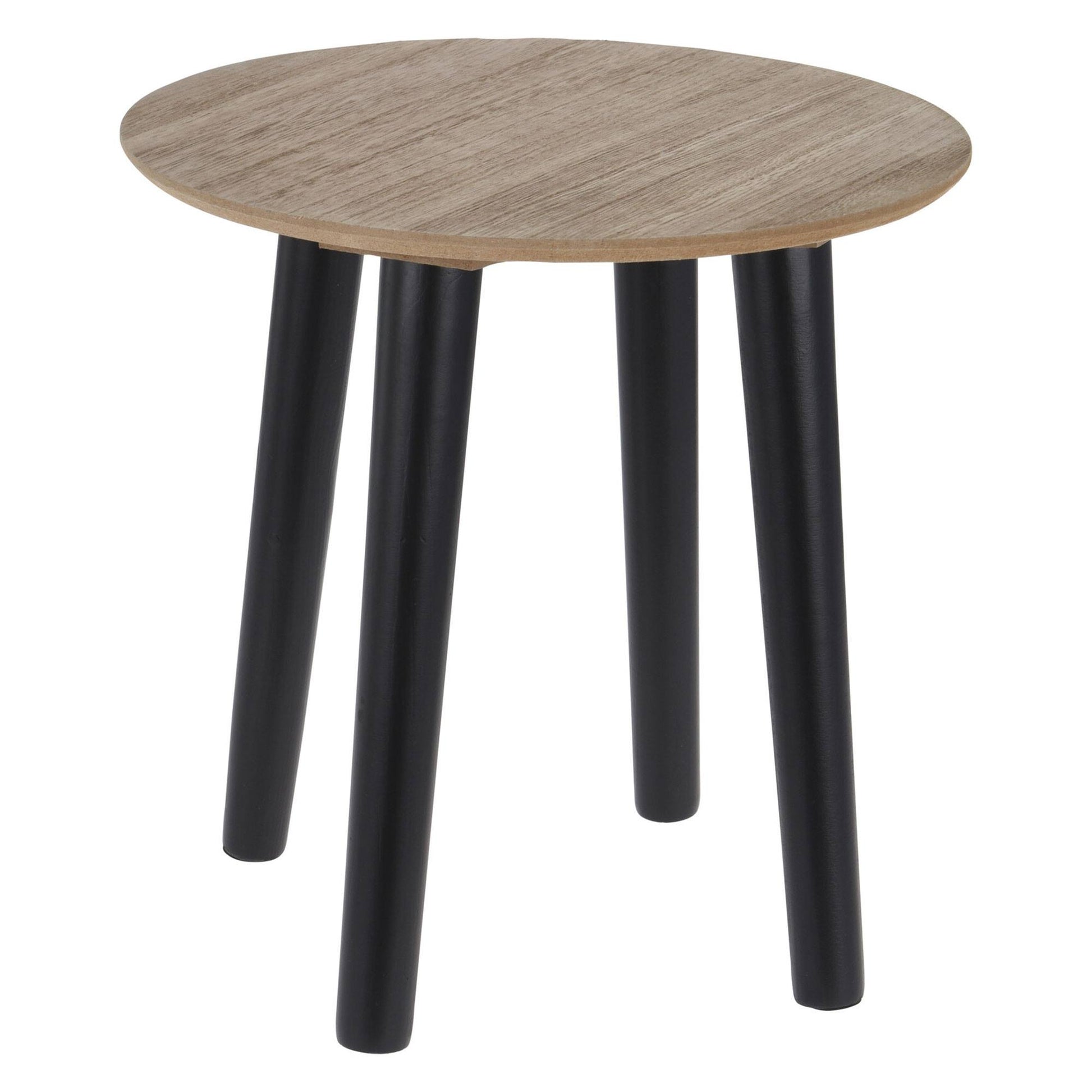 Well Home Mesita De Centro En Mdf Color Marrón Ø30cm_0