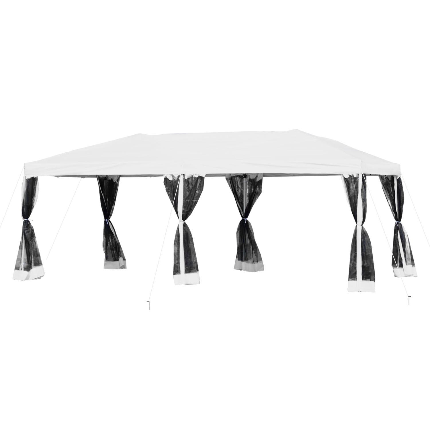 Outsunny Carpa 6x3m Plegable Gazebo Jardín Con Cortinas Mosquitera Bolsa_0
