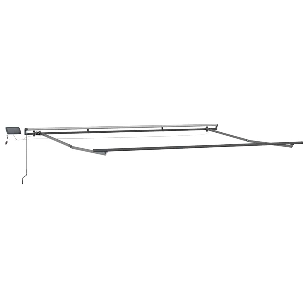 Toldo Retráctil Manual Con Luces Led Burdeos 400x300 Cm_5