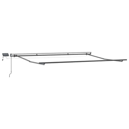 Toldo Retráctil Manual Con Luces Led Burdeos 400x300 Cm_5