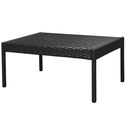 Vidaxl Set Muebles De Jardín 6 Piezas Y Cojines Ratán Sintético Negro_5