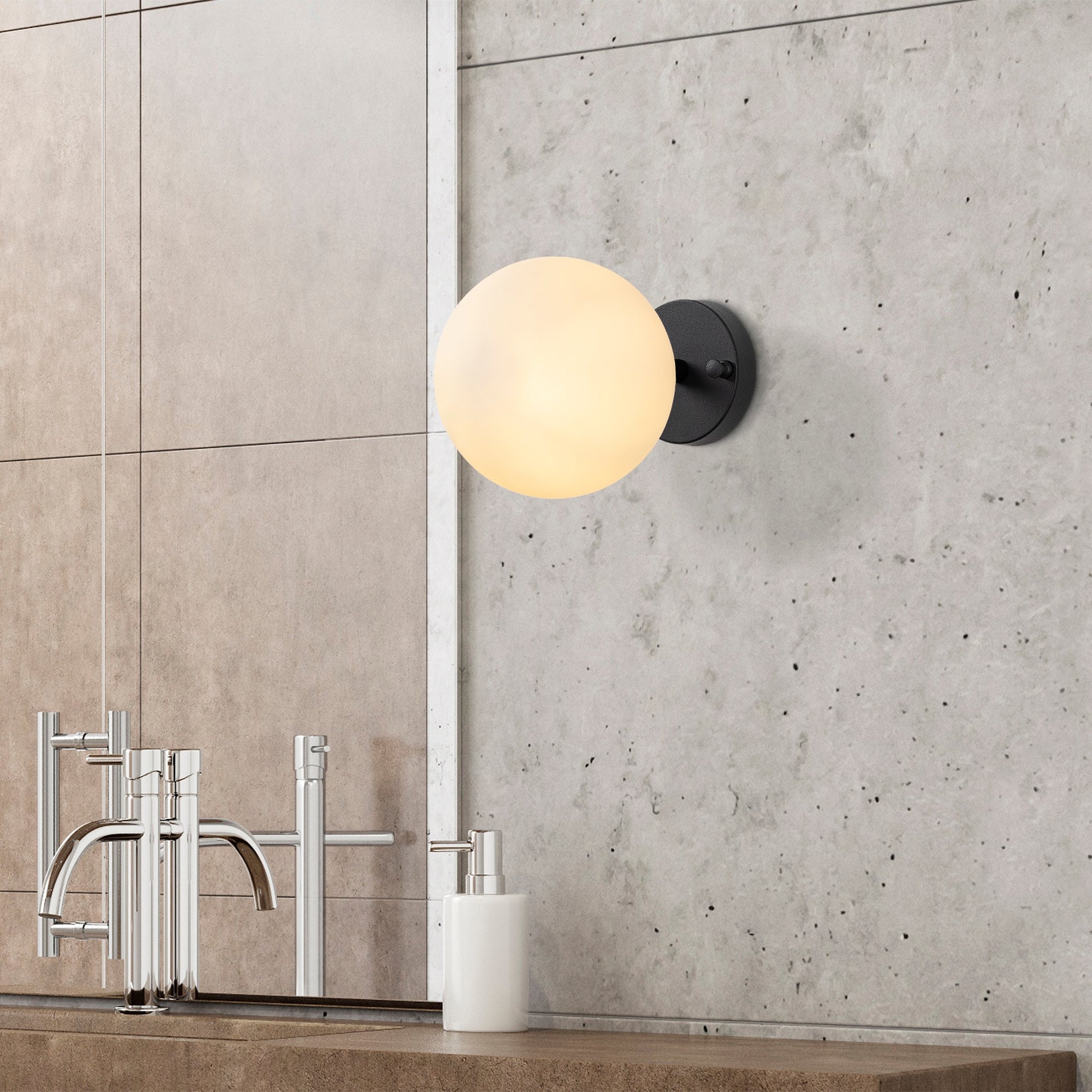 Aplique De Pared Pantalla Blanca, Metal , Negro, 15x15x24, Casquillo E14 Max 15 W_5