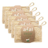 Pack 5x Estropajo de luffa con asa ergonómico Azal 12 x 7 cm