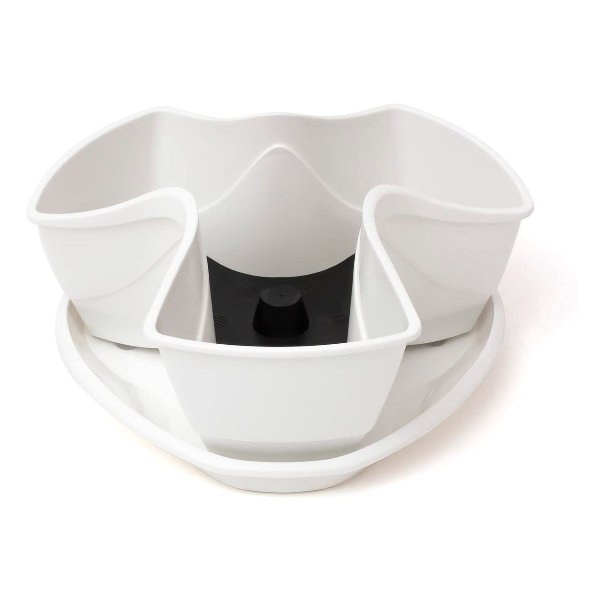 Maceta Para 3 Plantas Aromáticas 3 Litros En Color Blanco 30 X 30 X 14 Cm_0