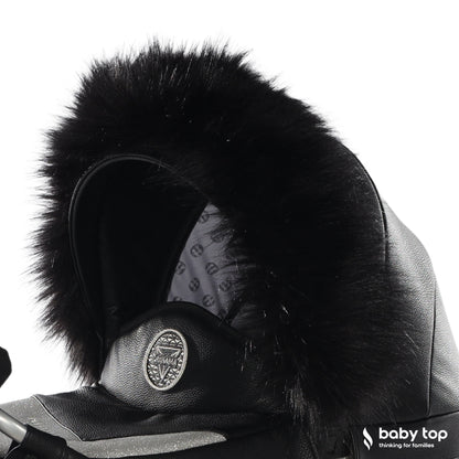 Pelo Decorativo Boa Para Carro De Muñecas Negro