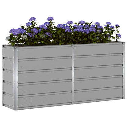 Jardinera Gris Claro 160 X 40 X 75 Cm Acero_2
