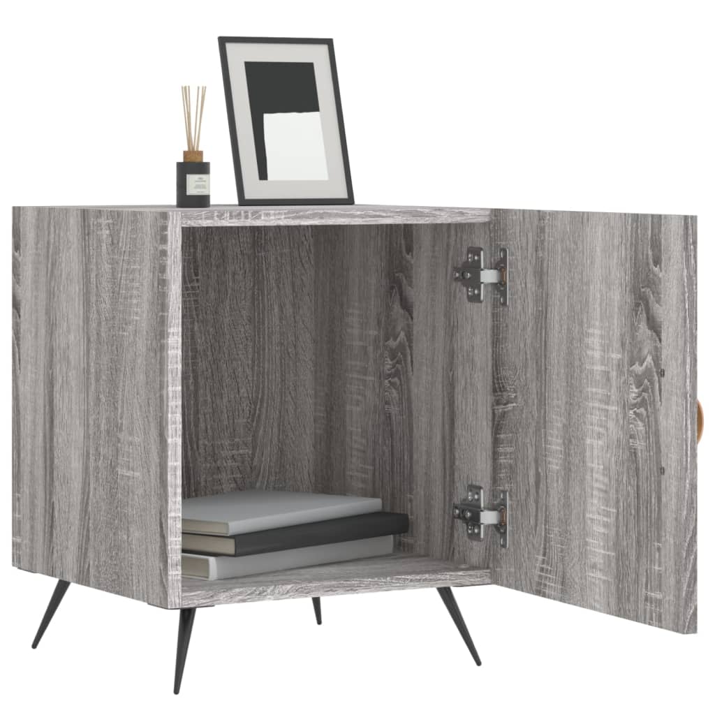 Mesitas Noche 2 Uds Madera Ingeniería Gris Sonoma 40x40x50 Cm_1