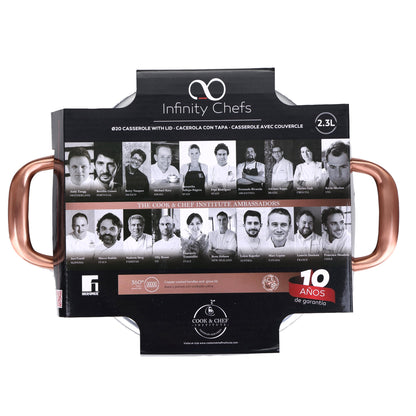 Infinity Chef - Bergner: Cacerola 20x8cm (2.3l) Acero Inoxidable Inducción 360 Con Tapa De Vidrio Infinity Chef_1
