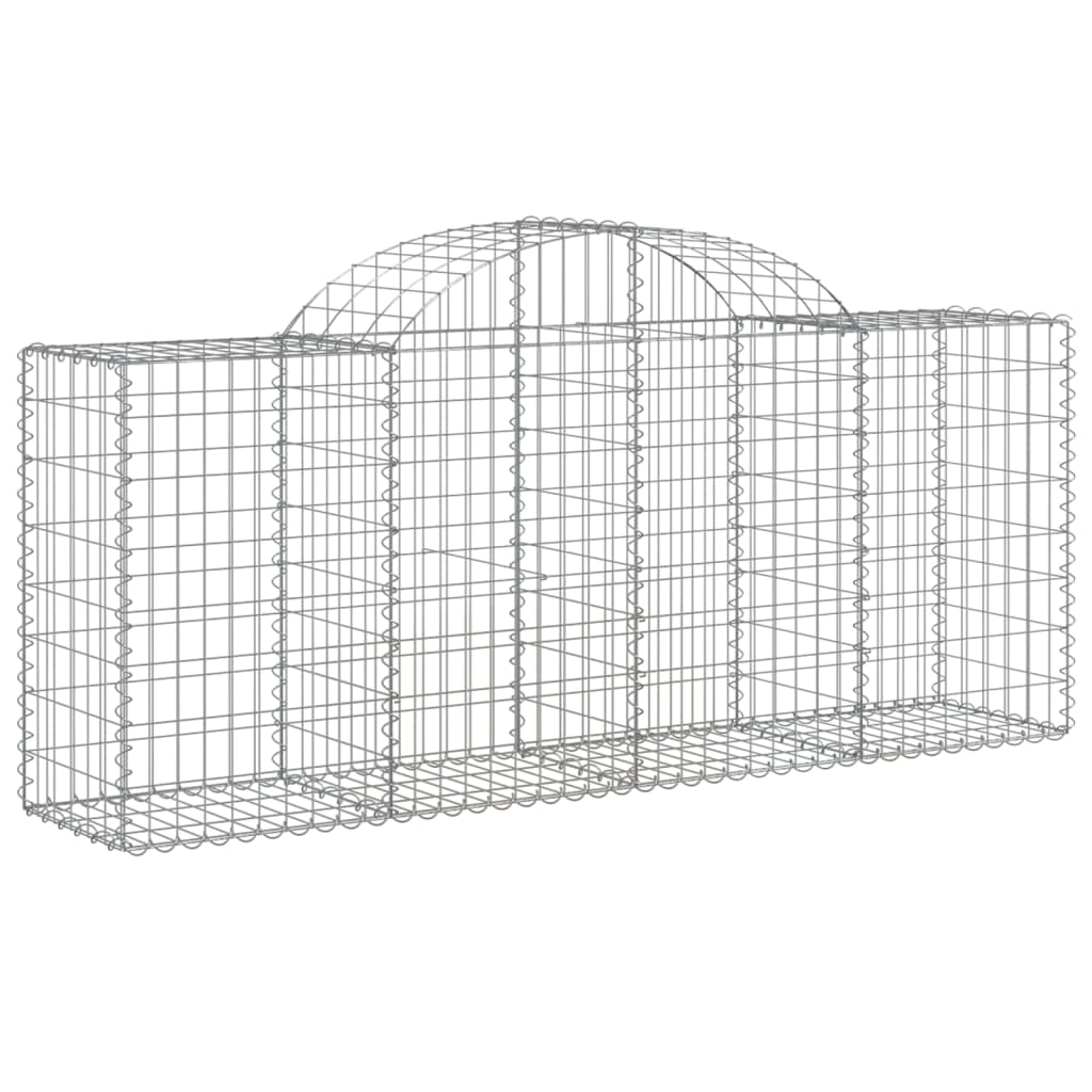 Cestas De Gaviones 40 Uds Forma De Arco Hierro 200x50x80/100 Cm_2