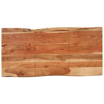 Mesa De Comedor De Madera Maciza De Acacia 140x70x76 Cm_4