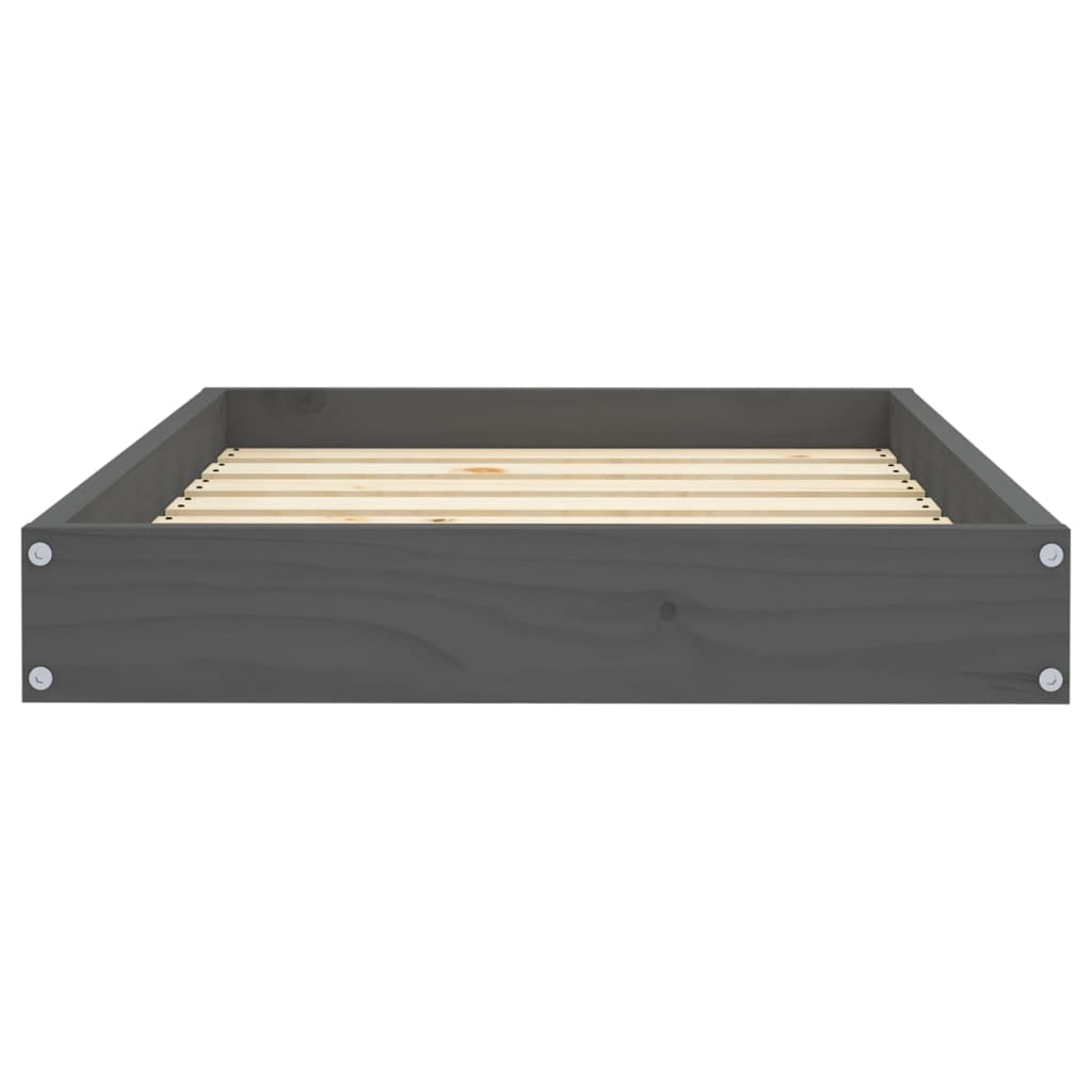 Vidaxl Cama Para Perros Madera Maciza De Pino Gris 71,5x54x9 Cm_3