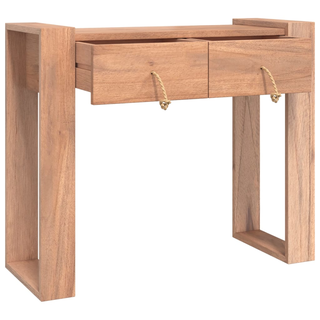 Mesa Consola De Madera Maciza De Teca 90x35x75 Cm_1