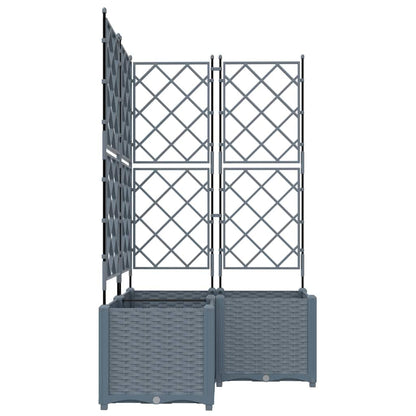 Vidaxl Maceta De Jardín Con Enrejado 3 Pcs Gris Claro 80 X 80 X 143 Cm_3