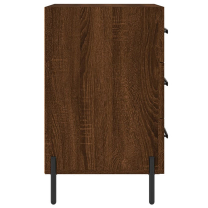 Mesita De Noche Madera De Ingeniería Marrón Roble 40x40x66 Cm_4