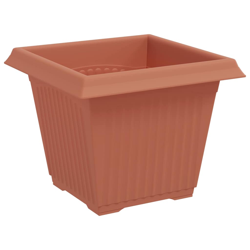 Maceta Cuadrada Para Flores 24 Uds. Rojo Ladrillo Plástico_4