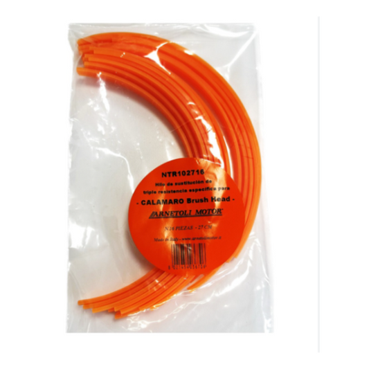 Garland - 7199000109 Hilo Desbrozadora Hilo Cabezal Cepillo Calamaro, Unidades Por Tubo: 16, Anchura: 1 Cm., Sección: Plano Acanalado_0