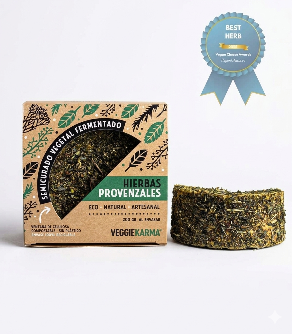Queso Vegano Semicurado Vegetal Con Hierbas Provenzales 200 g_0