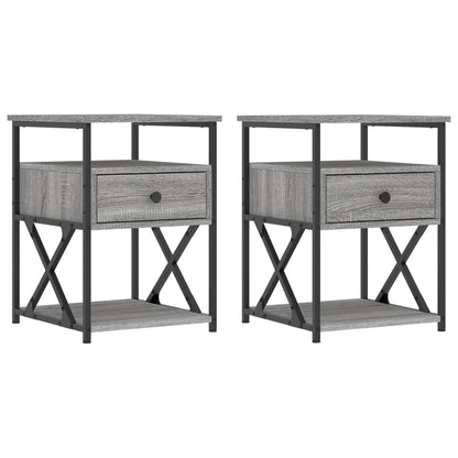 Mesitas Noche 2 Uds Madera Ingeniería Gris Sonoma 40x42x55 Cm_0