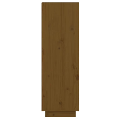 Armario Zapatero Madera Maciza De Pino Marrón Miel 60x34x105 Cm / Vetonek_1