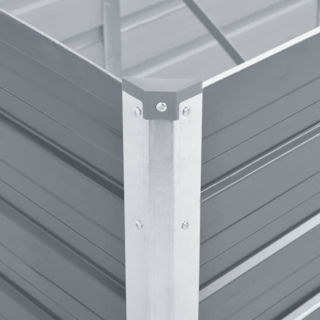 Arriate De Jardín De Acero Galvanizado Gris 240x80x77 Cm_5