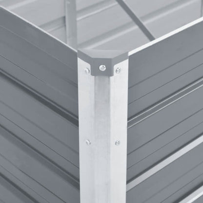 Arriate De Jardín De Acero Galvanizado Gris 320x40x45 Cm_5