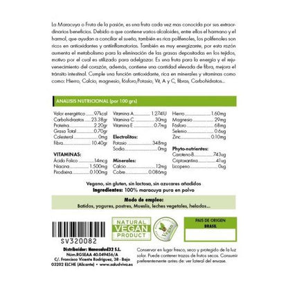 Maracuyá premium en polvo Salud Viva 125 g