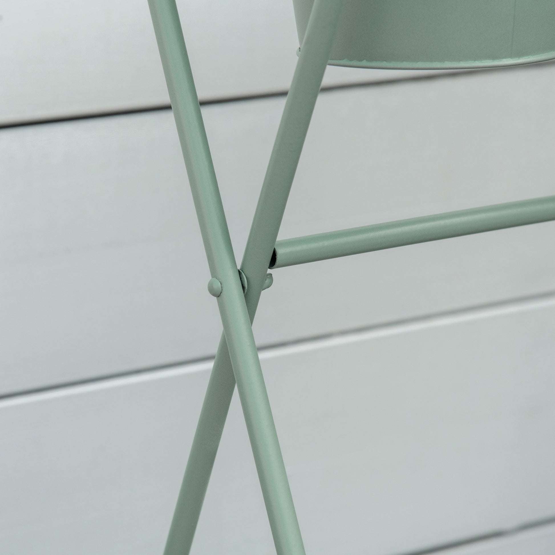 Outsunny Soporte Metal Para Plantas Plegable Con 3 Macetas Estante 47x37x78,5 Cm_3