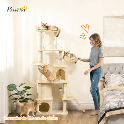 Pawhut Árbol Rascador Para Gatos Grande_3