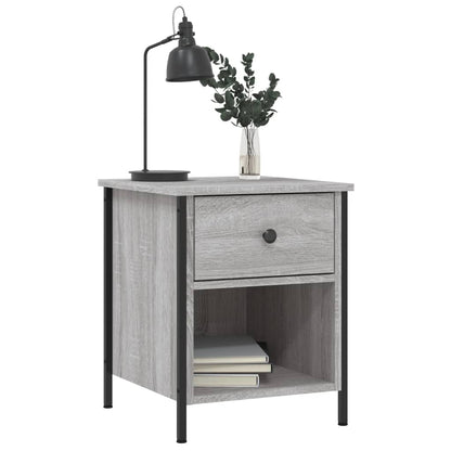 Mesita De Noche Madera De Ingeniería Gris Sonoma 40x42x50 Cm_1
