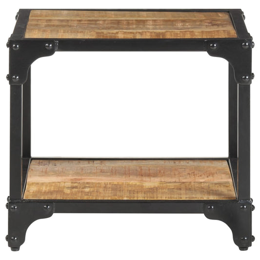 Mesa De Centro De Madera Maciza De Mango Rugosa 40x40x36 Cm_0