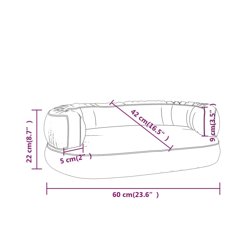 Vidaxl Cama Para Perros De Espuma Cuero Sintético Negro 60x42 Cm_2