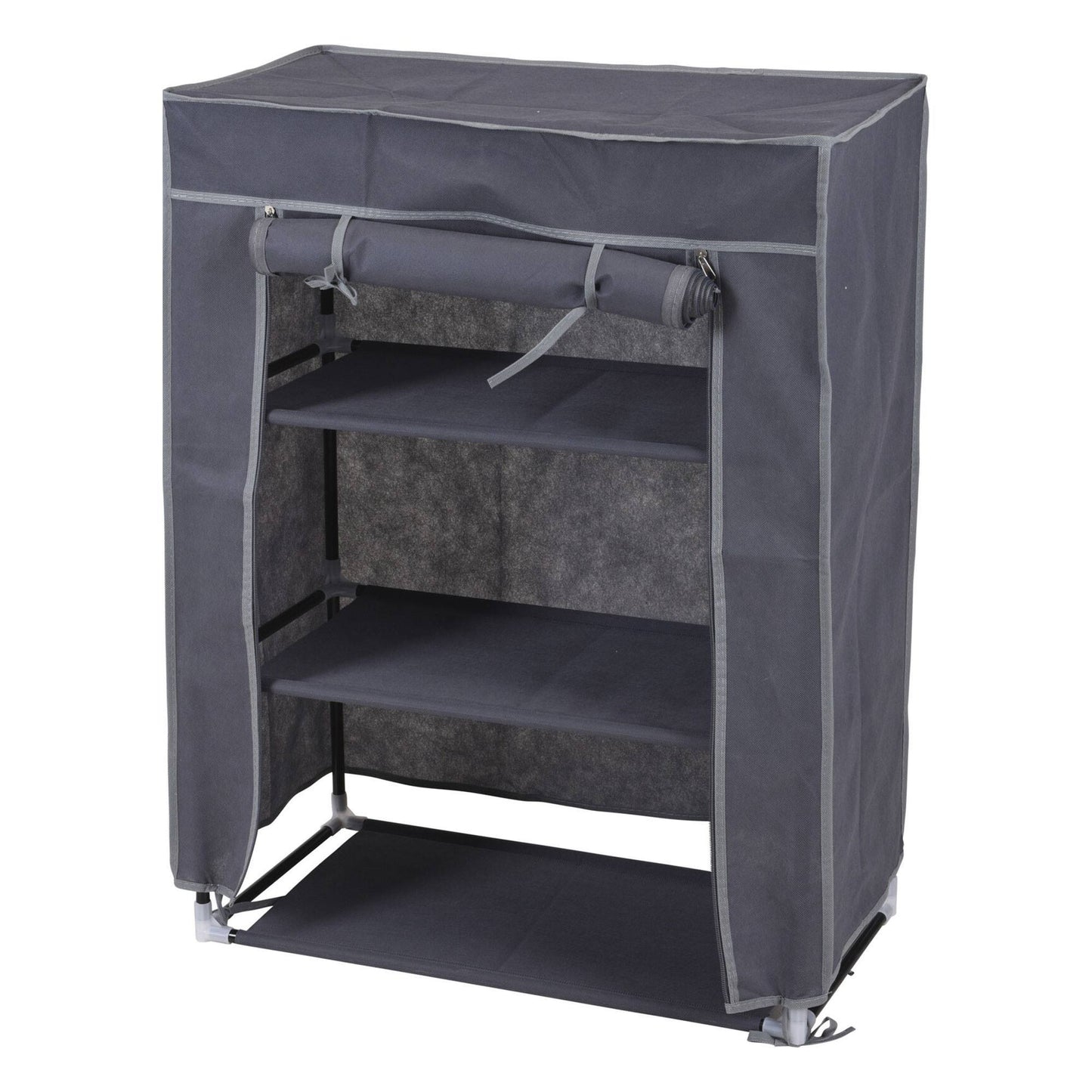 Well Home Caja De Almacenaje En Poliéster Color Gris 60x30x80cm_2