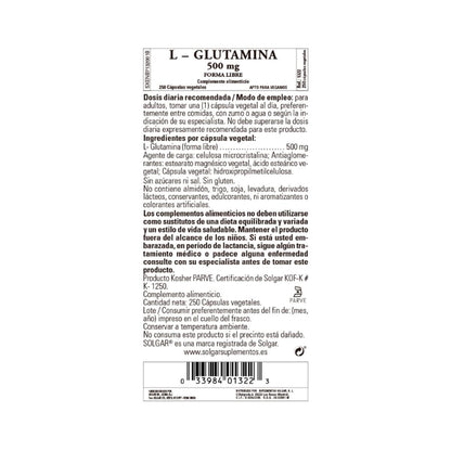 L-Glutamina 50 cápsulas vegetales