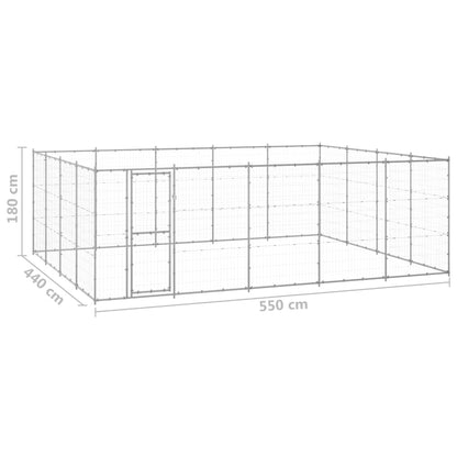 Perrera De Exterior De Acero Galvanizado 24,2 M²_5