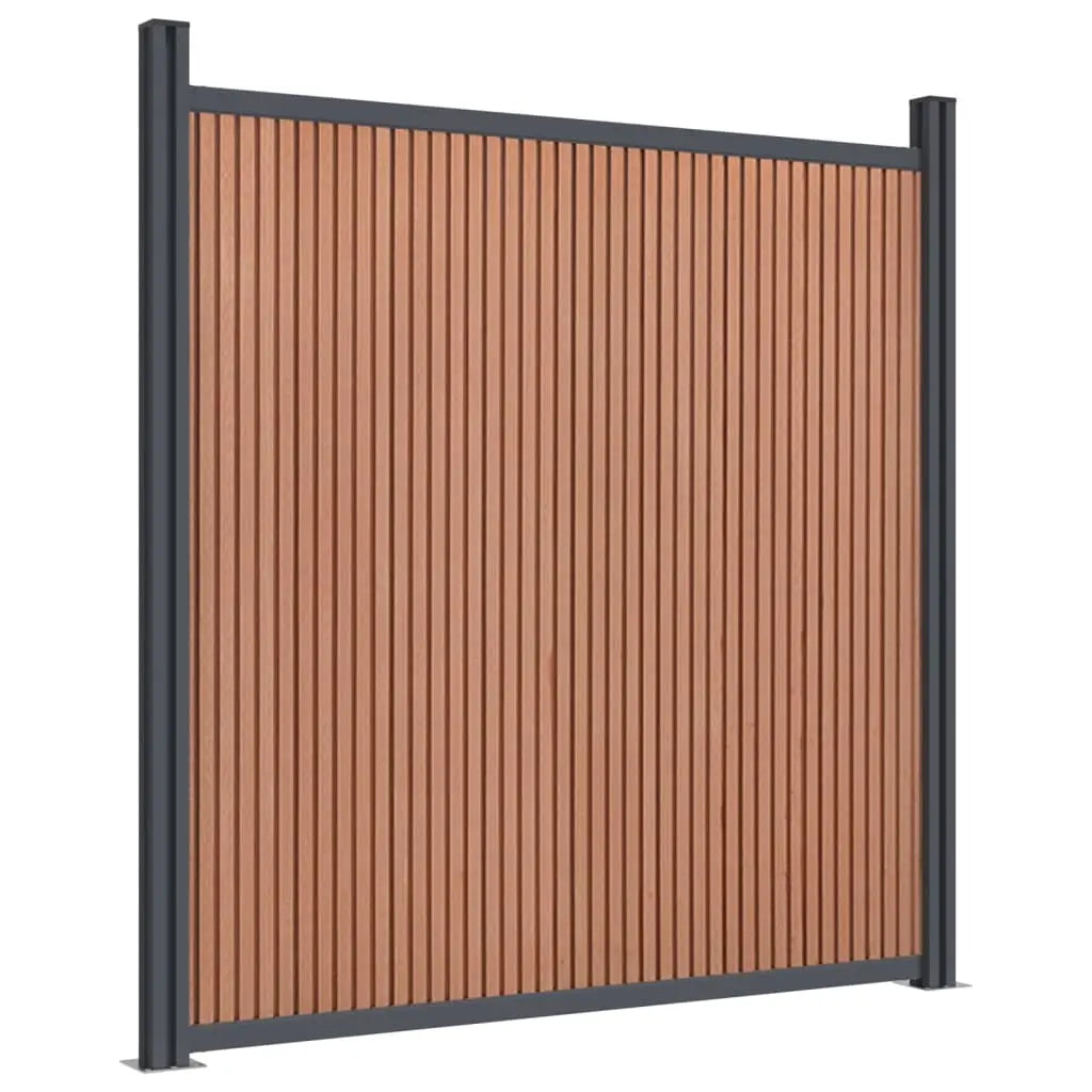 Panel De Valla Wpc Marrón 526x186 Cm / Vetonek_5