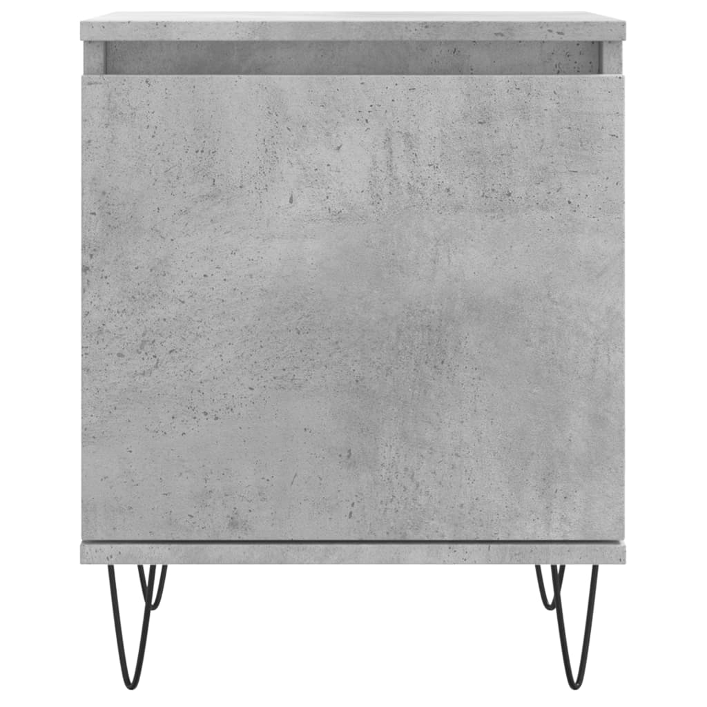 Mesitas De Noche 2 Uds Madera Gris Hormigón 40x30x50 Cm_3