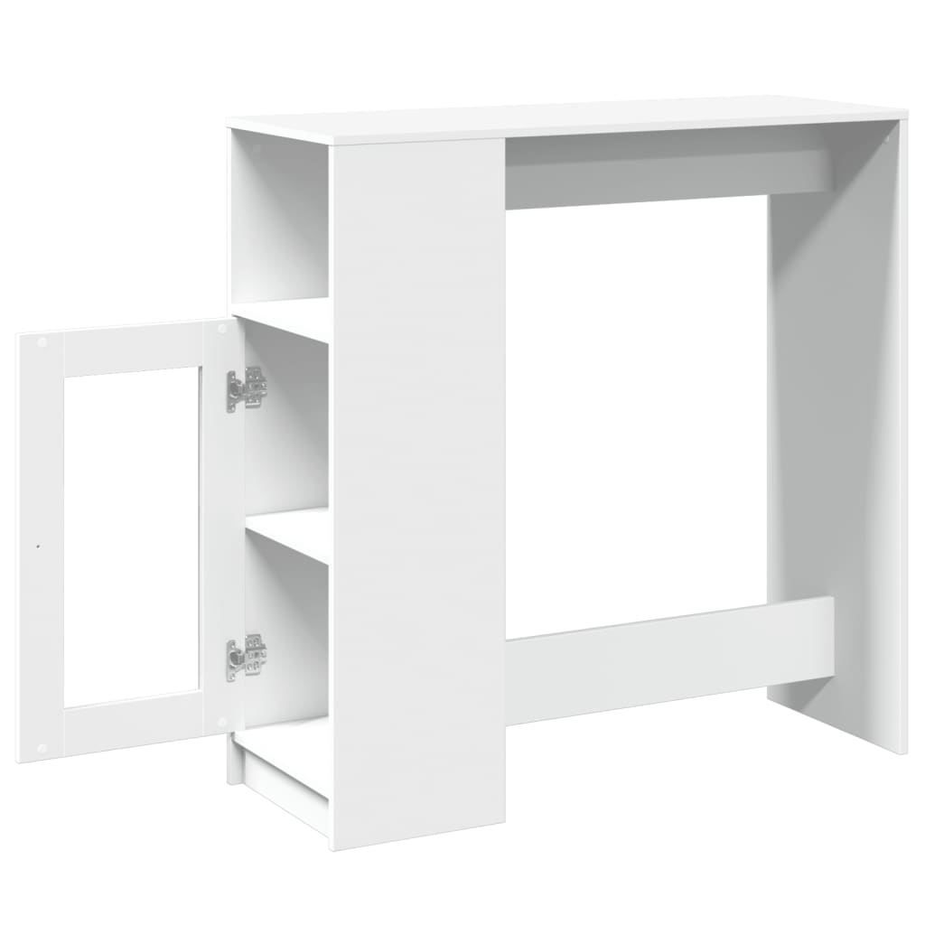 Mesa Alta Con Estantes Madera Ingeniería 101x40x103,5 Cm_3