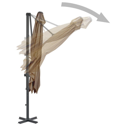 Vidaxl Sombrilla De Jardín Voladiza Palo De Aluminio Taupe 250x250 Cm_3