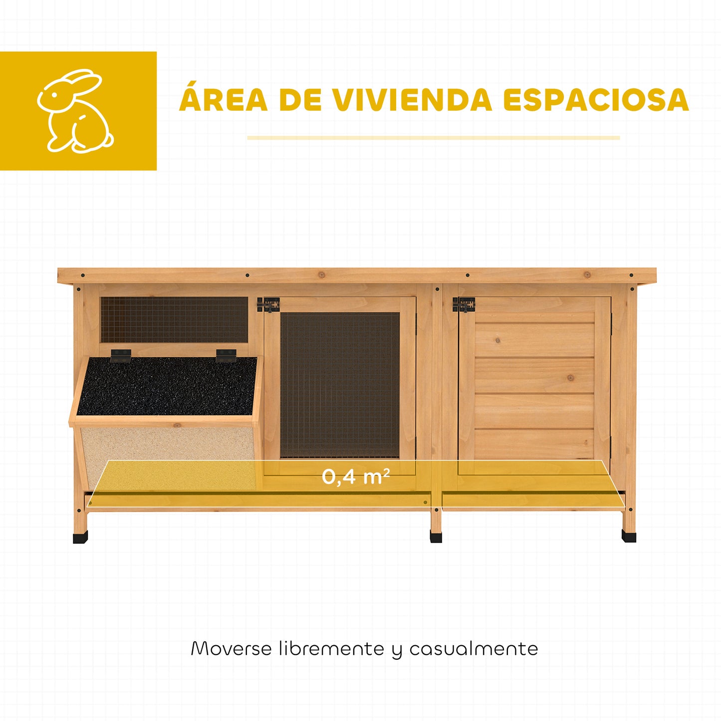 Pawhut Conejera De Madera_3