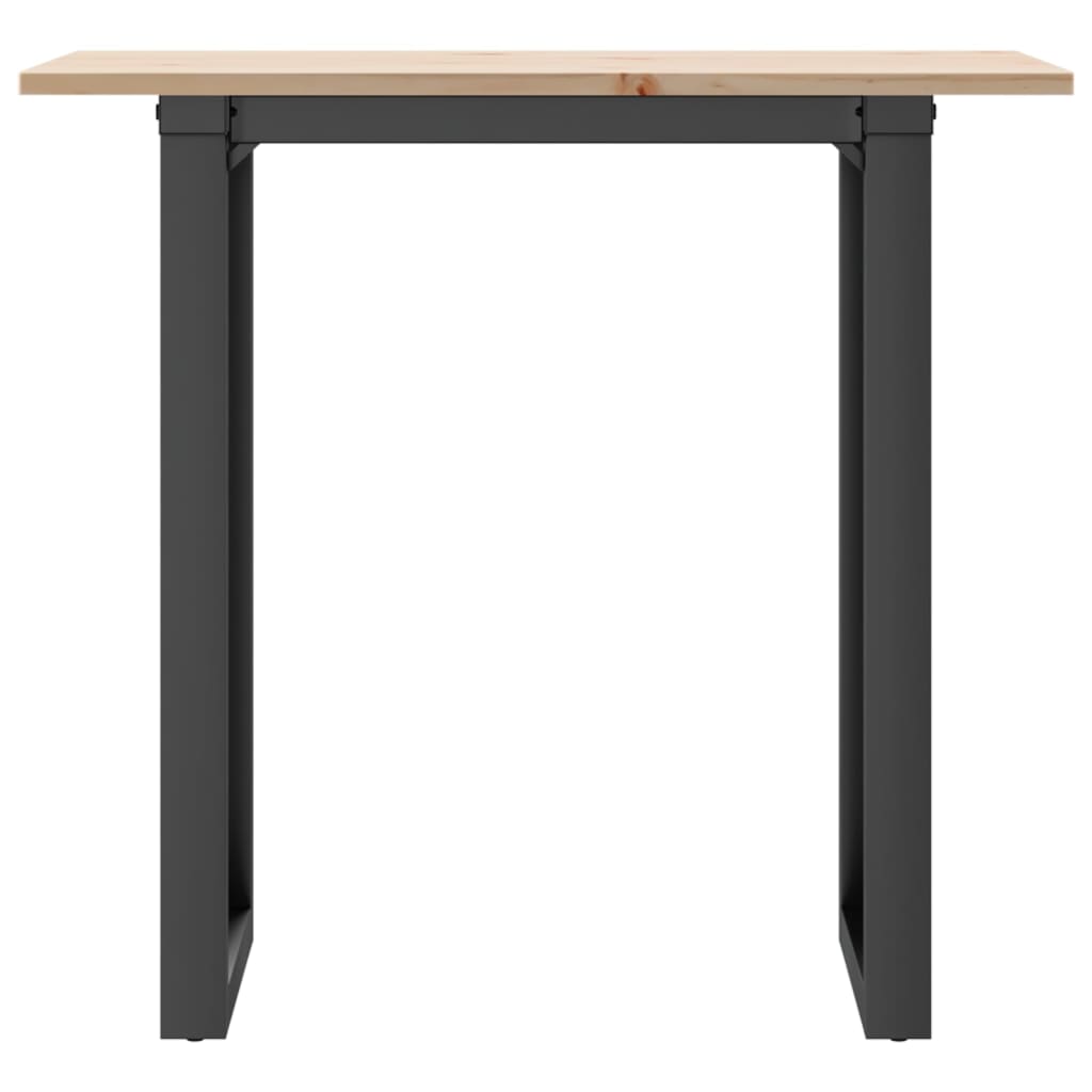 Mesa De Comedor Marco O Madera Maciza Pino Y Acero 80x50x75 Cm_2